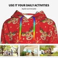 thumbnail image 4 of Kdxio Christmas With Cute Deer Print Womens Oversized Hoodies Sweatshirts Hooded Pullover Tops Sweaters Casual-Large, 4 of 7