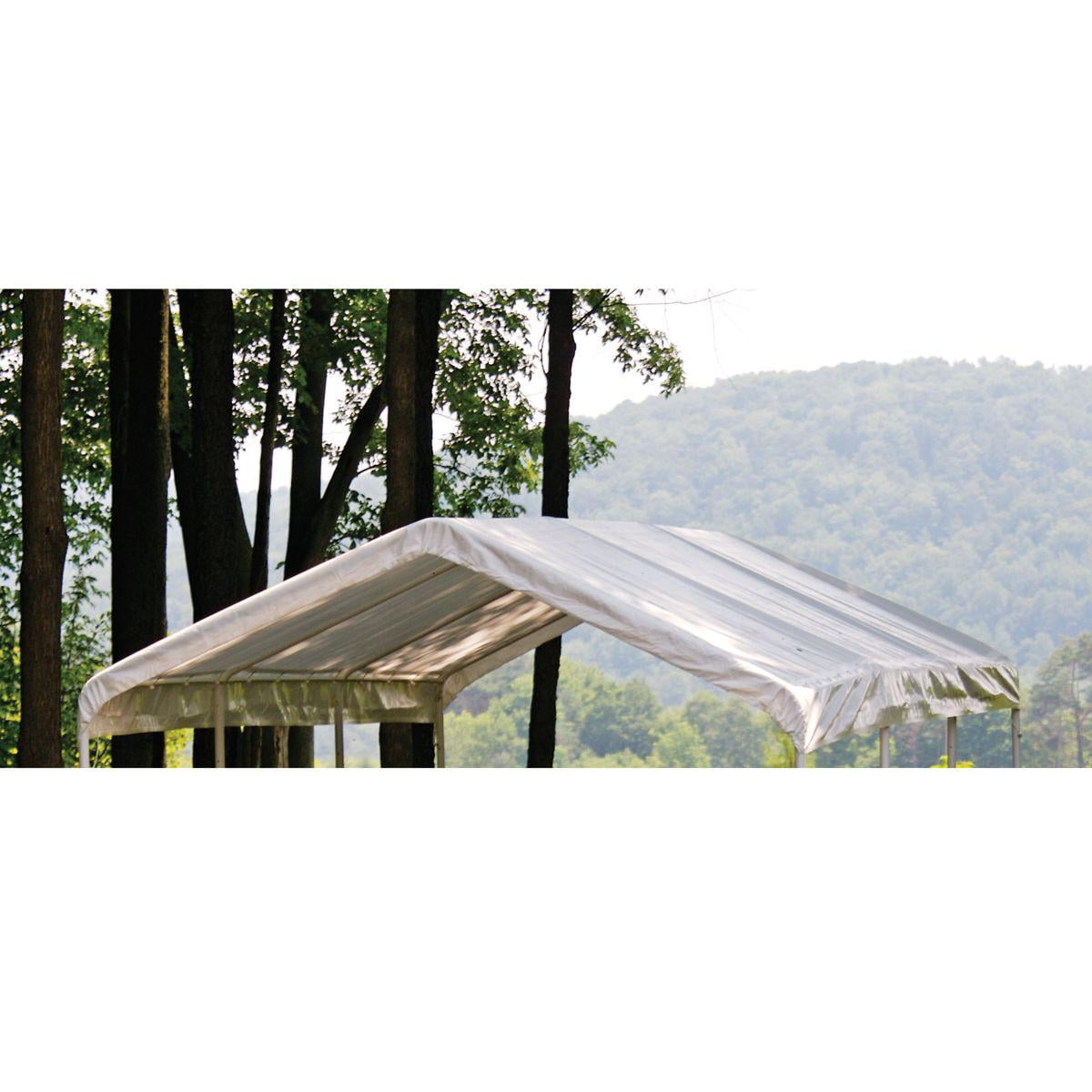 2pcs 15.5x4Ft Pergola Canopy Replacement Cover Green UV Block 180g w/ Valance 