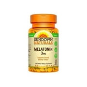 Sundown Naturals Melatonin Sleep Aid 3mg, Vegetarian Formula, 120ct, 2-Pack