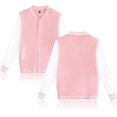 thumbnail image 2 of Chaqueta bomber de béisbol universitaria con logotipo personalizado de su imagen para hombres y mujeres, chaquetas de hip hop Harajuku, abrigos individuales para niños y niñas, 2 of 4