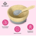thumbnail image 4 of Abiie Octopod Bamboo Suction Bowl -  Baby Bowl with Suction for 4 months and up, High-Chair Bamboo Baby Plate, Mess-Free Toddler Suction Plates, Ergonomic Baby Feeding Supplies - (Grey), 4 of 6