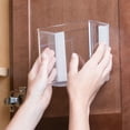 thumbnail image 6 of mDesign Plastic Adhesive Wall Mount Kitchen Organizer, 6" Wide - 2 Pack - Clear, 6 of 9