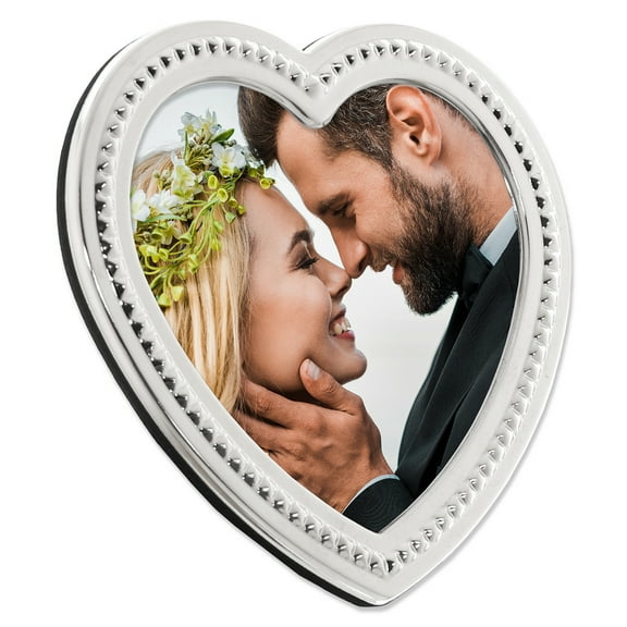 Mini-Pyramid Silver finish 4x4 Heart frame by Lawrence - 4x4