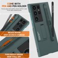 thumbnail image 3 of Compatible Samsung Galaxy S24 Ultra 5G Case with Kickstand & S Pen (Slot),Hard Protective Cover for Galaxy S24 Ultra Thin Case Stand,Phone Case for Galaxy S24 Ultra Case with S Pen Holder Green, 3 of 7