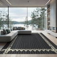thumbnail image 2 of ODIKA 8'x10' Washable Area Rug Herringbone Stepped Block Zigzag Motif Contemporary Farmhouse for Living Room, Under Sectional, Family , Durable, Non-Slip, 2 of 7