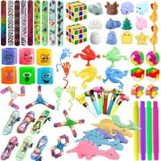 Party Favors For Kids Toy Assortment For Prizes,Mochi Squishies,Pop Tubes,Puzzles For Treasure Box, Classroom Rewards,Birthday Party,Goodie Bag Filler