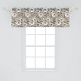 thumbnail image 2 of Ambesonne Floral Window Valance, Vintage Inspired Pattern with Poppies and Strokes, Curtain Valance for Kitchen Bedroom Decor with Rod Pocket, 54" X 18", Pale Sepia Charcoal Grey, 2 of 3