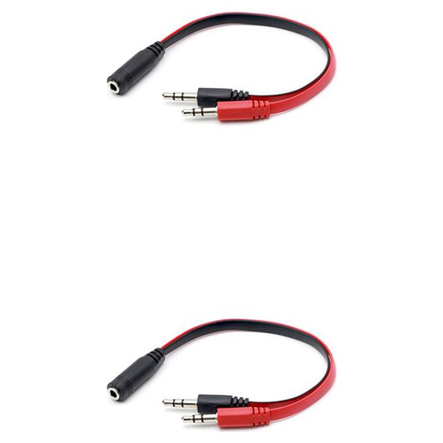 Sidaley 3.5mm Dual Shielded Audio Cable Switch Adapter Splitter Sound Console Professional Plug Headphone for Smartphone Camcorder Type2 NO2