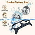 thumbnail image 2 of YOYAHATEM Elevated Cat Bowl Set with 2 Stainless Steel Bowls, Anti-Vomiting Raised Design, Anti-Slip Stand, Black, 2 of 7