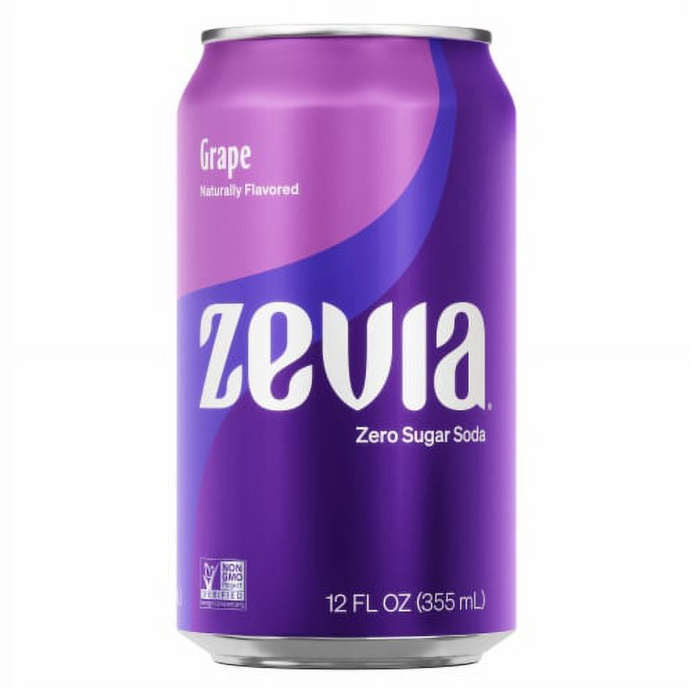 2X - Zevia Grape Zero Calorie Soda Cans