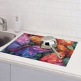 thumbnail image 6 of Honeii Colorful Butterfly Cluster Print Kitchen Drying Mat Coffee Bar Mat Hide Stain Coffee Maker Mat for Countertops Coffee Pot Dish Drying Mat, 6 of 7