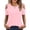 B Pink, variant on Paiwinds Women's Cold Shoulder T-Shirt with Criss-Cross Straps, Short Sleeve Crew Neck Casual Top for Spring Summer