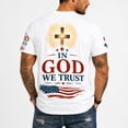 thumbnail image 3 of Men's Faith Patriotic Graphic T Shirt Eagle American Flag Christian Casual Short Sleeve Tee for Men, 3 of 6
