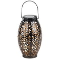thumbnail image 2 of LAVA Outdoor Solar Lantern Modern Waterproof Hanging Metal Decorative Garden Lights Yard Decor Christmas Housewarming Gift Black, 2 of 11
