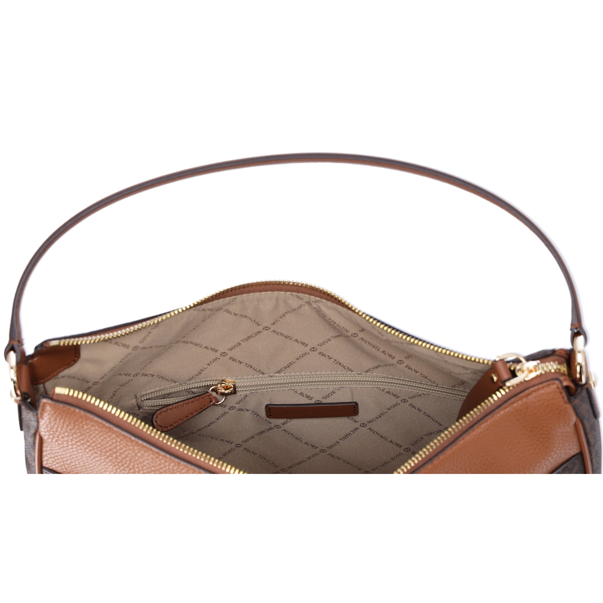 MIchael Kors Dover Large Half Moon Shoulder Bag Hobo Brown MK