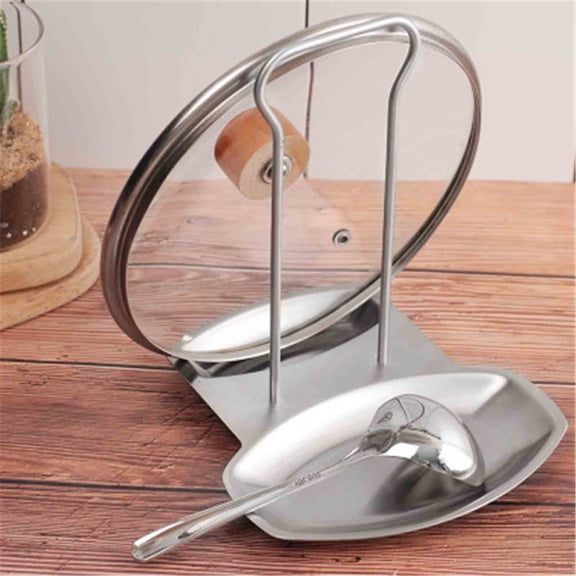 Stainless Steel Pot Lid Rack,Chopping Board Storage Rack,Kitchen Lid Organizer,Space Saving Storage Rack,Pot Cover Stand,Modern Kitchen Organizer,Durable Lid Holder,Countertop Storage Rack