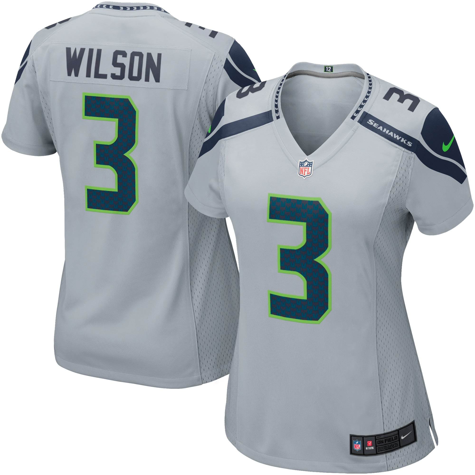 Russell Wilson Seattle Seahawks Nike Women's Game Jersey - Gray - Walmart.com