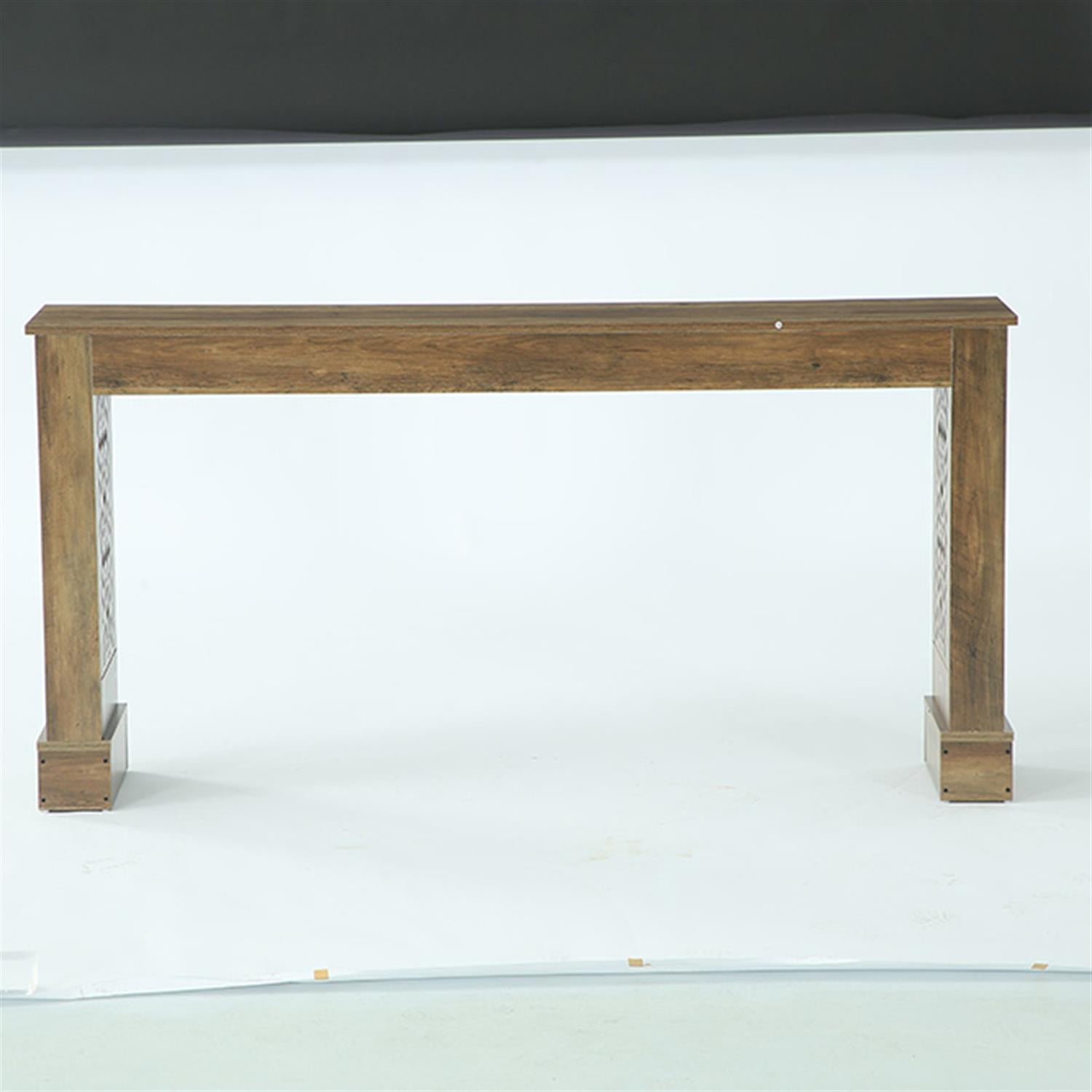 Demi Bonn 63" Wood Console Table, Farmhouse Sofa Table Hallway Table, Foyer Display Table, Brown