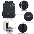 thumbnail image 6 of KROSER Unisex Waterproof Polyester 18.4 in Laptop Backpacks, Black, 6 of 7