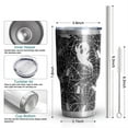 thumbnail image 6 of 30oz Ghost and Spider Web Halloween Pattern Tumblers Stainless Steel Tumbler with Lid and Straw,Vacuum Insulated Double Wall Travel Tumbler Cups Mug with Cleaning Brush for Coffee,Tea, 6 of 7