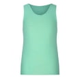 thumbnail image 4 of Nnhblu Mens Tank Top Undershirt Round Neck Sleeveless Hollow Out Casual Vest for Men Green M, 4 of 6