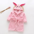 thumbnail image 4 of 1-7 Years Boys Girls Bathrobes, Toddler Kids Hooded Robes Children's Flannel Robe Fall Winter Night-Robe Jumpsuit, 4 of 8