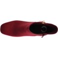 thumbnail image 5 of Women's Journee Collection Sarah Heeled Ankle Bootie Burgundy Manmade 12 M, 5 of 6