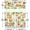 thumbnail image 5 of Fall Kitchen Curtains Valances and Tiers 3 Piece Set, Thanksgiving Pumpkin Maple Leaf Flower Rod Pocket Short Kitchen Tier Curtain Over Sink Window,Farmhouse Cafe Curtains for Autumn Decor 36 Inch, 5 of 6