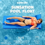 TRC Recreation Sunsation Foam Pool Float Lounger - 1.75 in Thick Headrest - Bahama Blue