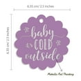 thumbnail image 6 of Inkdotpot Pack Of 50 Baby It's Cold Outside Baby Shower Favor Paper Tags Craft Real Silver Foil Hang Tags, 6 of 7