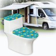 thumbnail image 5 of HELLHERO Starfish Pattern Fits All Toilet Shapes Stretch Fit 2 Piece with Soft Toilet Lid Seat Cover Set Easy Care, 5 of 7