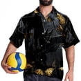 thumbnail image 4 of Bats Men's Printed Casual Button Down Short Sleeve Beach Shirts, 4 of 6