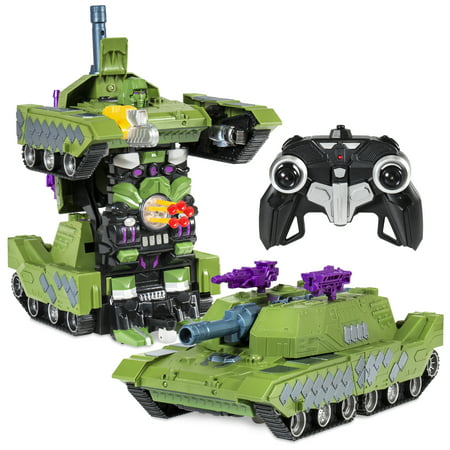 Best Choice Products Toy Transformer RC Robot Tank with USB Charger, (Best Toys By Age)