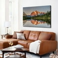 thumbnail image 6 of HFDF Nature Mountain Scenery Canvas Wall Art Decorations Mount Baker Washington Landscape Picture Wall Decor Sunset Forest River Panoramic Painting for Modern Living Room Artwork 14x11inch Framed, 6 of 6