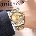 thumbnail image 2 of 【START】Men's Mechanical Watch Date Function Waterproof Watch Luminous Scale Dial Golden Watch, 2 of 11