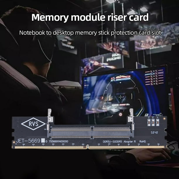 Tarjeta adaptadora de memoria para ordenador portátil a escritorio DDR3 DDR4 DDR5 tarjeta de conector Memory Stick Ndcxsfigh Para estrenar