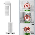 thumbnail image 5 of Toilet Paper Holder Freestanding Stainless Steel Foldable,Dispenser for Store Spare Toilet Paper for Bathroom, Washroom,Silver, 5 of 9