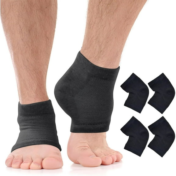 2 Pair Moisturizing Socks for Men,Moisturizer Heel Callus Remover,Cracked Heel Treatment Socks for Dry Cracked Feet,Moisturizer Foot Callus Remover,Lotion Infused Gel Heel Socks