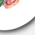 thumbnail image 3 of Designart 'Ancient Wildflowers and Burgundy Rose' Farmhouse Circle Metal Wall Art 11x11 - Disc of 11, 3 of 5