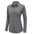 thumbnail image 4 of Siliteelon Women's Long Sleeve Cotton Blouse Casual Shirts Regular Fit, 4 of 8