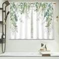 thumbnail image 5 of Boho Leaf Floral Kitchen Curtains Colorful Botanical Leaves Bathroom Curtains Window Treatment Drapes Tier Bohemian Plant Cafe Small Bedroom Short French Door Curtains 2 Panels 28x40 Inch, 5 of 9