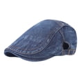thumbnail image 2 of CFMIURAN, Unisex Denim Newsboy Hat - Flat Cabbie Driving Cap for Men Women, Soft Cotton Dad Cap Style, Adjustable Casual Headwear for Daily Outdoor Wear, 2 of 3