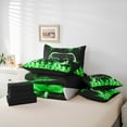 thumbnail image 6 of jejeloiu Gaming Twin Bedding Sets 7-Piece,Teen Video Game Bedding Comforter Set,Green Cool Fire Sheet Sets For Boys Girls,Super Cozy Bedroom Decoration Reversible, 6 of 8