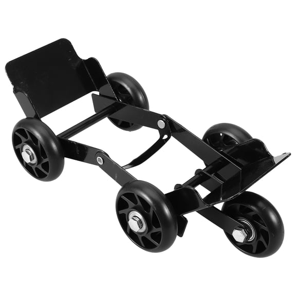 Supvox Black Motorcycle Tire Wheel Trolley Emergency Tire Mover Tool with Metal Plastic Construction
