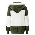 thumbnail image 5 of Jsaierl Women's Oversized Fuzzy Fleece Jackets Zip Up Color Block Sherpa Hoodie Jacket Winter Warm Outerwear Coat, 5 of 5