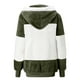 thumbnail image 5 of Sudadera con capucha y manga larga para mujer, informal, con cuello en V y cremallera, para exteriores y chaquetas, 5 of 5