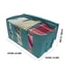 thumbnail image 4 of Bolsa grande de almacenamiento para ropa y ropa de cama - Organizador plegable de armario con ventana transparente, 61x33x31cm, gris o azul, 1-pack, 4 of 4