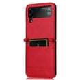 thumbnail image 5 of Dteck for Samsung Galaxy Z Flip 3 Case, Wallet PC Hard Shockproof Back Cover for Galaxy Z Flip 3 Leather Phone Case, for Galaxy zFlip3 5G 2021 Protective Cover Shell Slim Durable,Red, 5 of 7