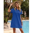 thumbnail image 4 of Zeagoo Womens Casual Dress Short Sleeve Cotton Button Down Loose Fit Shirt Dress with Pocket, 4 of 6