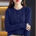 thumbnail image 3 of Resicozy Cardigan Sweaters for Women Lightweight Cozy Long Sleeve Tops Plus Size Warm Button Up Down Cardigan Navy M, 3 of 7